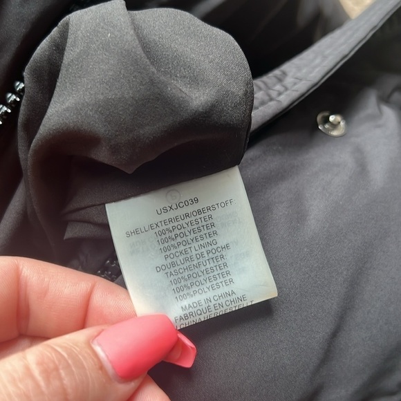 NWT Universal Standard for J. Crew Chevron Black Puffer Coat - Picture 11 of 12